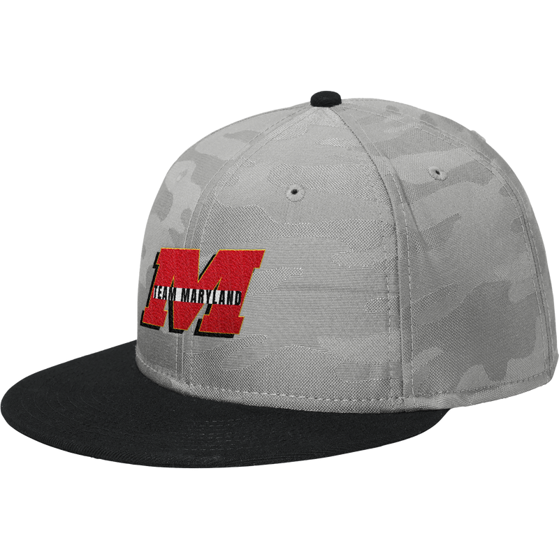 Team Maryland New Era Camo Flat Bill Snapback Cap